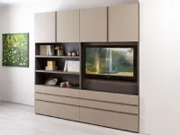 Parete attrezzata Libreria wide tv outlet Diotti.com in stile moderna a prezzo ribassato