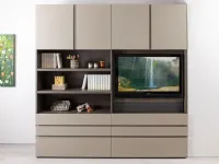 Parete attrezzata Libreria wide tv outlet Diotti.com in stile moderna a prezzo ribassato