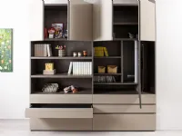 Parete attrezzata Libreria wide tv outlet Diotti.com in stile moderna a prezzo ribassato