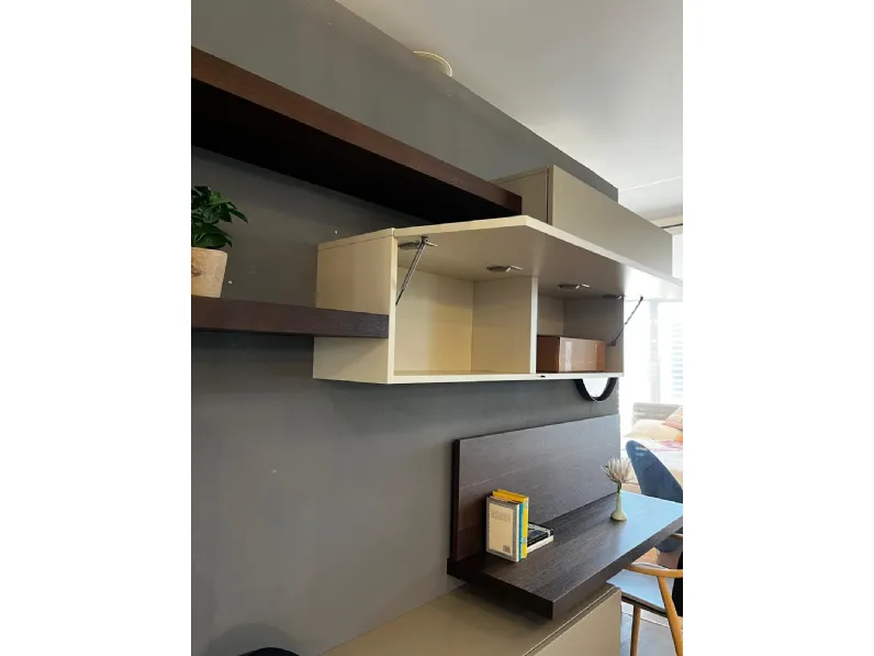 Parete attrezzata Living system lampo Sangiacomo in stile design a prezzo scontato