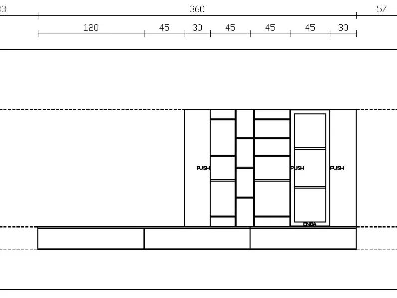 Parete attrezzata Qmc005 Imab in stile moderna a prezzo scontato