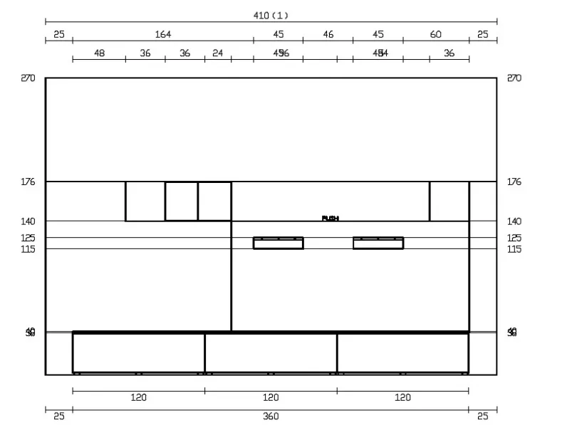 Parete attrezzata Qsm 636 dell'azienda Imab con uno sconto esclusivo