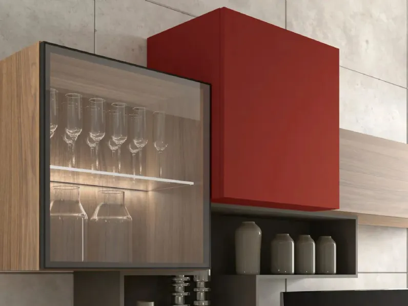 Parete attrezzata Revolution 411 Collezione esclusiva in stile moderna a prezzo ribassato