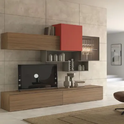 Parete attrezzata Revolution 411 Collezione esclusiva in stile moderna a prezzo ribassato
