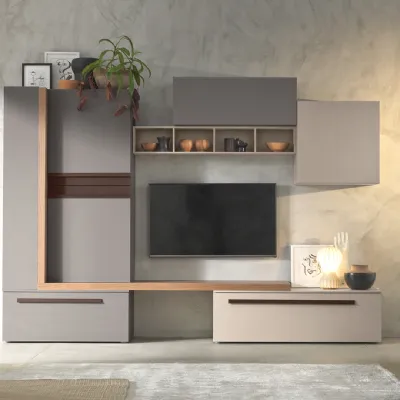 Parete attrezzata Abaco day composizione 15 di Gierre mobili in OFFERTA OUTLET