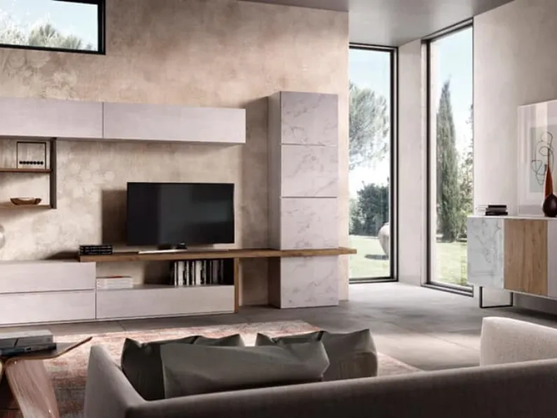 Parete attrezzata Alba 1 606 Albamobili in stile design a prezzo ribassato