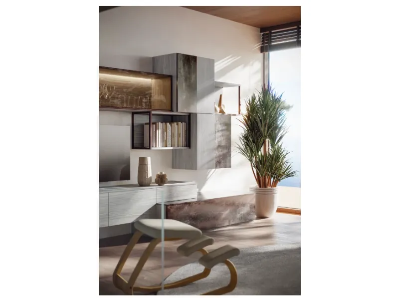 Mobile soggiorno modello Day by day di Giessegi a PREZZI OUTLET