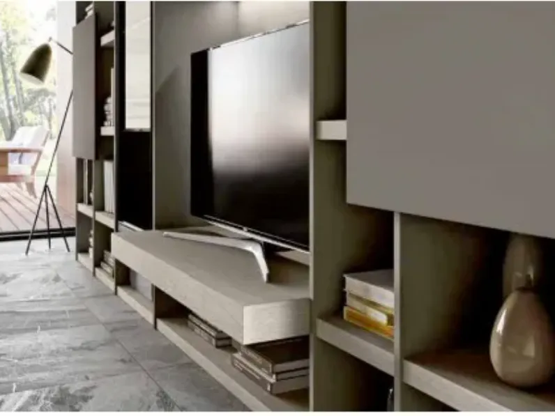 Parete attrezzata Mito 5.0 - qsm611 Imab in stile design a prezzo ribassato