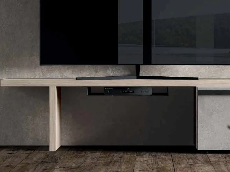 Parete attrezzata in stile moderno Qsm 632 di Imab group in Offerta Outlet