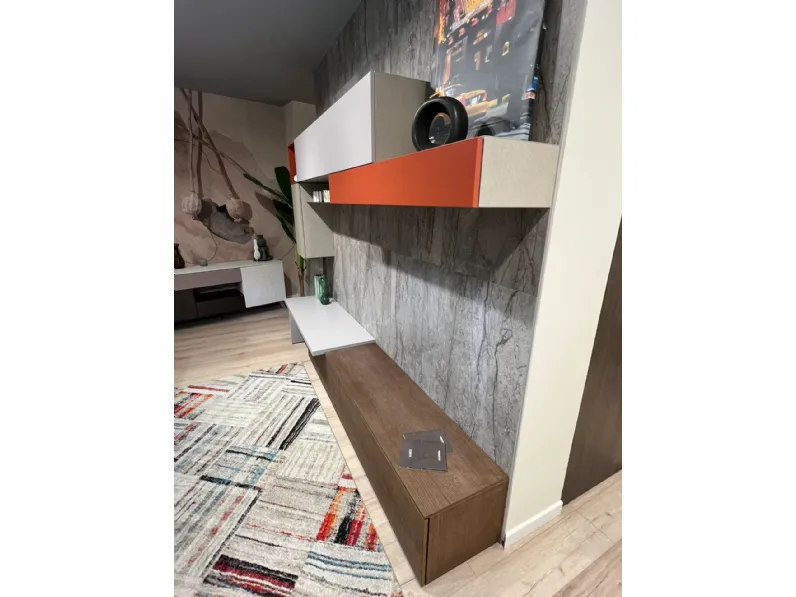 Parete attrezzata Kosmos di Moretti compact giorno notte in OFFERTA OUTLET