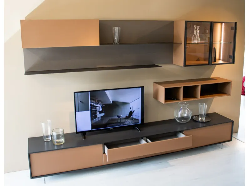 Parete attrezzata Lampo Sangiacomo in stile design a prezzo ribassato