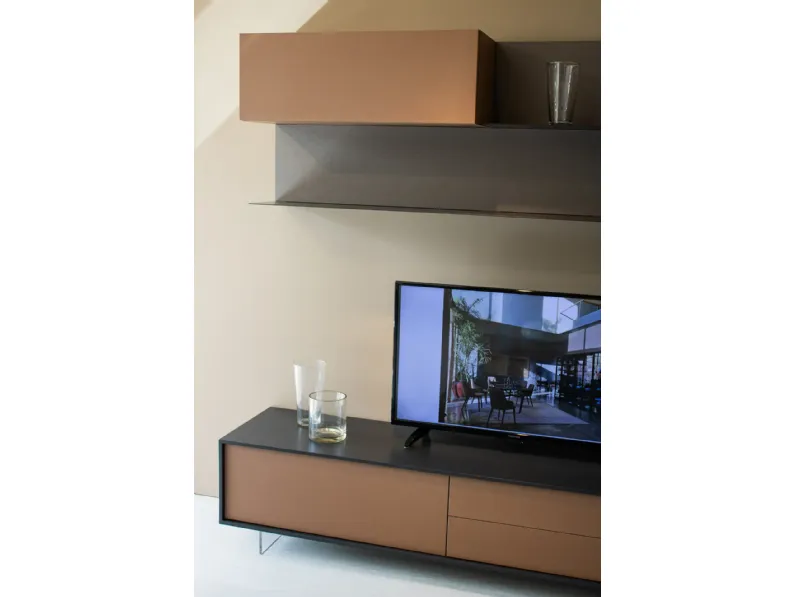 Parete attrezzata Lampo Sangiacomo in stile design a prezzo ribassato