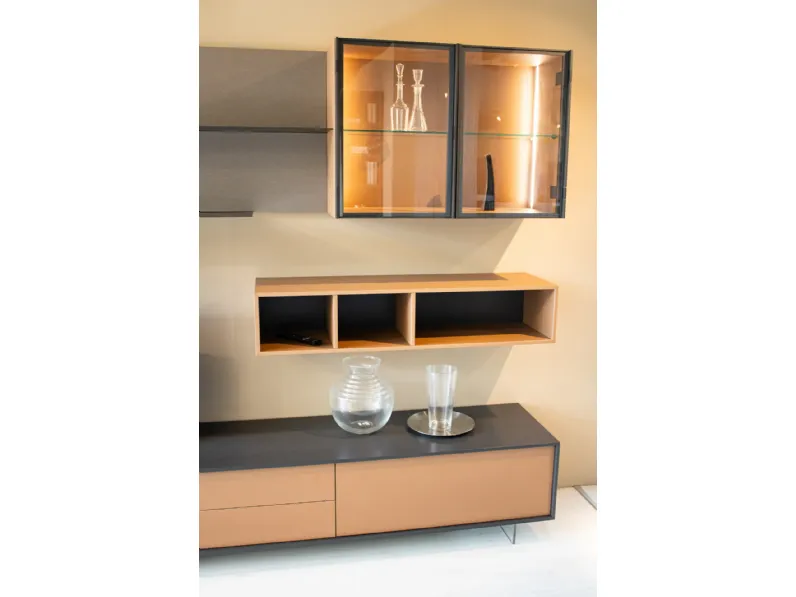 Parete attrezzata Lampo Sangiacomo in stile design a prezzo ribassato