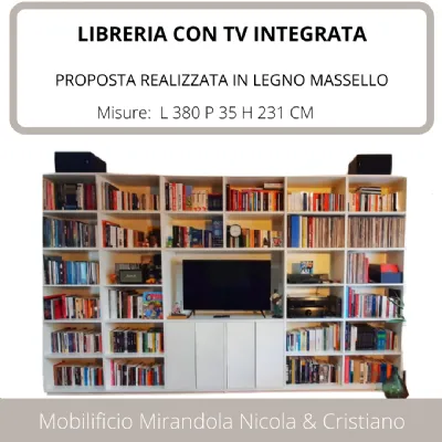 Mobile soggiorno modello Libreria soggiorno con tv integrata di Mirandola nicola e cristano scontato -41%