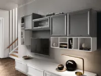 Parete attrezzata Jazz minimal composizione 101 Gierre mobili in stile design a prezzo ribassato