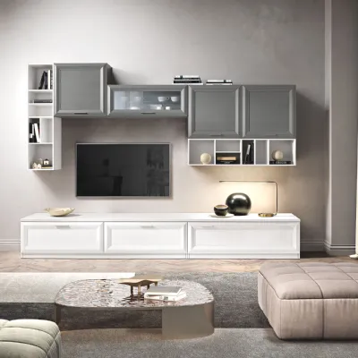 Parete attrezzata Jazz minimal composizione 101 Gierre mobili in stile design a prezzo ribassato