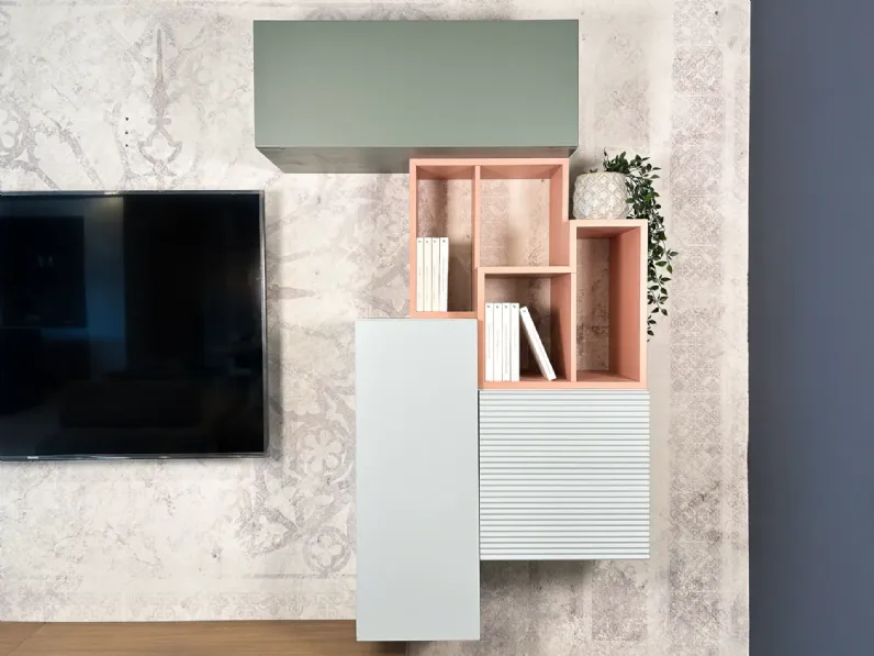 Parete attrezzata in stile moderna Parete tv di Devina nais a prezzo Outlet 