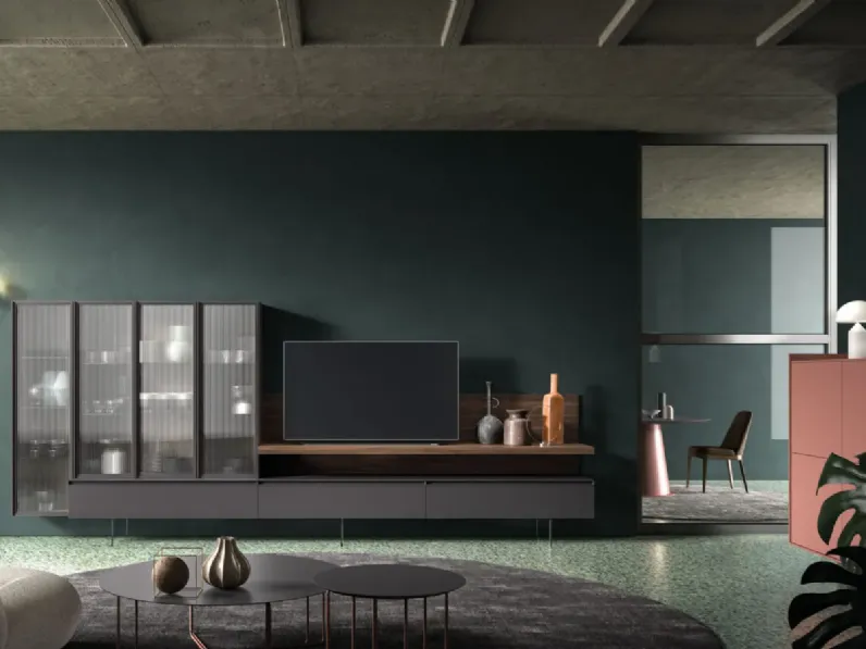 Parete attrezzata Modulo day 05 Orme in stile design a prezzo ribassato