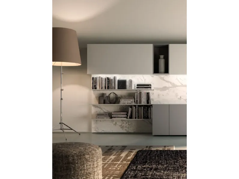 Parete attrezzata Modulo day 10 Orme in stile design a prezzo ribassato