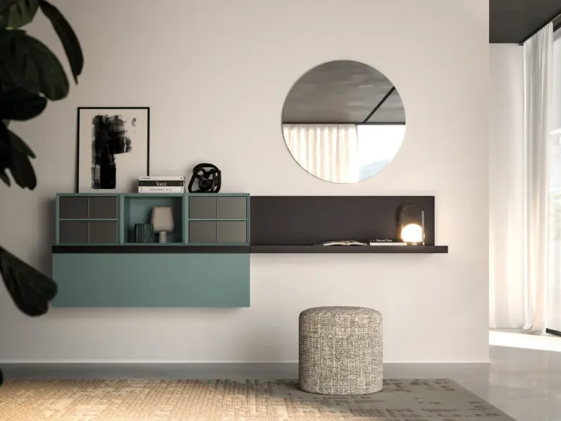 Parete attrezzata Modulo day 10 Orme in stile design a prezzo ribassato