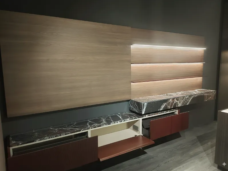 Mobile soggiorno modello Outlet living binova roma di Binova a PREZZI OUTLET