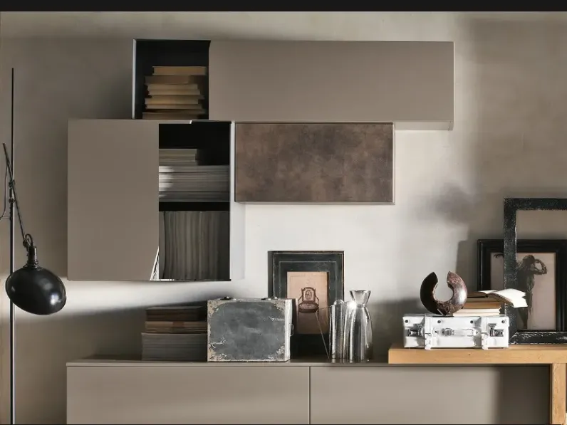 Parete attrezzata Parete attrezzata industrial   Nuovi mondi collection in stile moderna a prezzo scontato
