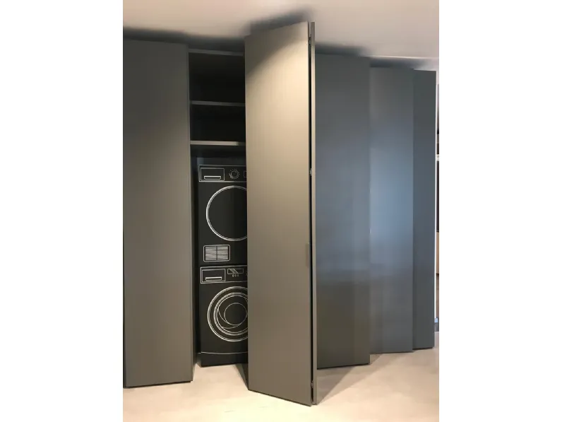 Parete attrezzata Parete Caccaro in stile design a prezzo ribassato