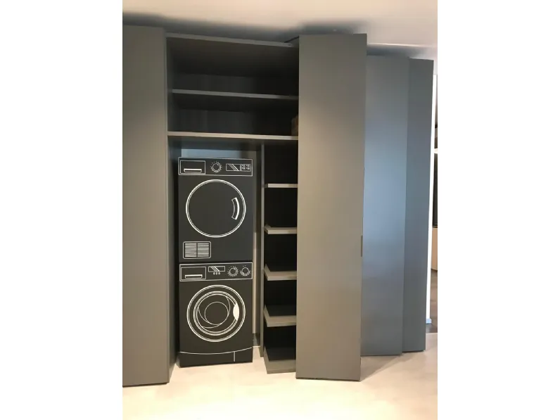 Parete attrezzata Parete Caccaro in stile design a prezzo ribassato