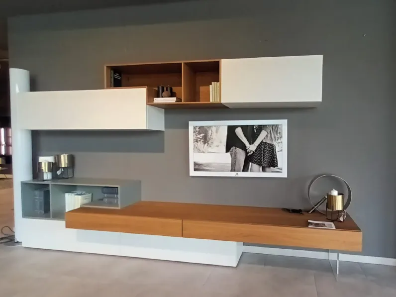 Parete attrezzata Parete soggiorno lampo Sangiacomo in stile moderna a prezzo ribassato