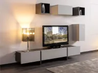 Parete attrezzata Plan 32 outlet Diotti.com in stile moderna a prezzo ribassato