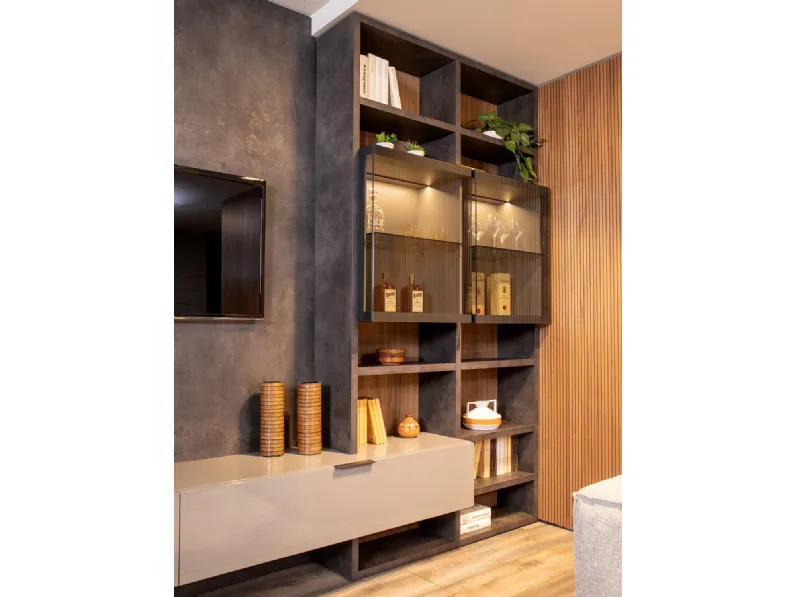 Parete attrezzata Plan 39 outlet di Diotti.com in OFFERTA OUTLET