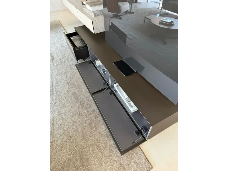 Parete attrezzata Rimadesio parete tv abacus di Rimadesio scontata del 35%