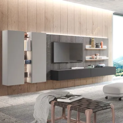 Parete attrezzata Skyline Astor mobili in stile moderna a prezzo scontato