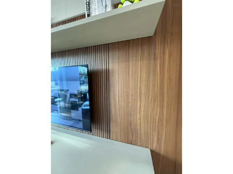 Parete attrezzata Soggiorno boiserie Pianca in stile design a prezzo ribassato