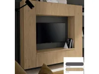 Mobile soggiorno modello   soggiorno cube   effetto legno  di Colombini casa scontato -37%