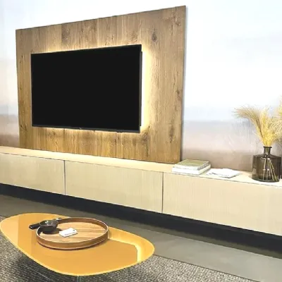 Parete attrezzata Soggiorno lago materia porta tv di Lago in OFFERTA OUTLET