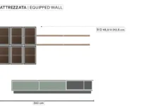 Parete attrezzata Space l05 Colombini casa in stile moderna a prezzo ribassato