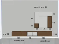 Parete attrezzata Spazio di Pianca scontata del 26%