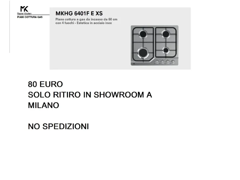 Piano cottura modello Master kitchen  Collezione esclusiva a PREZZI OUTLET