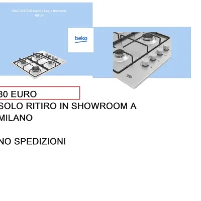 Piano cottura modello Piano cottura gas inox del brand Beko a prezzo scontato 
