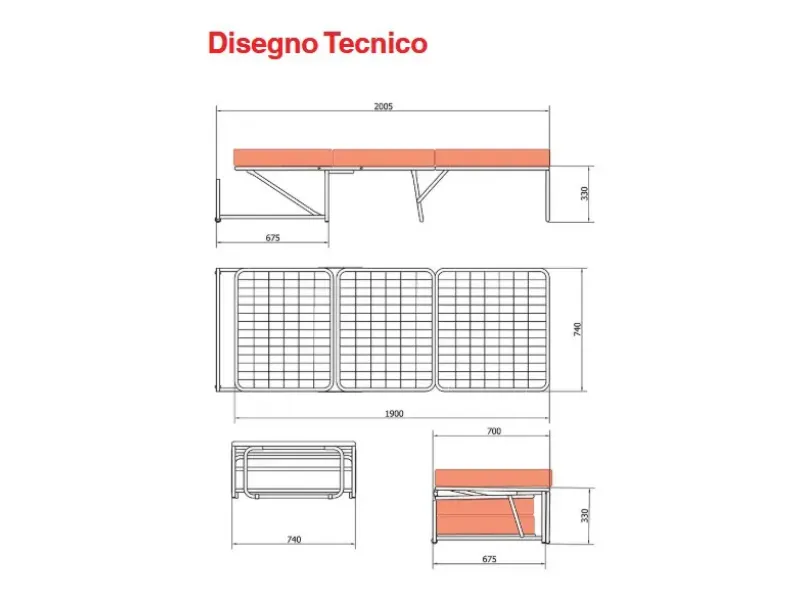 Poltrona letto Poltrona letto rete singola compact Artigianale in stile moderna SCONTATA