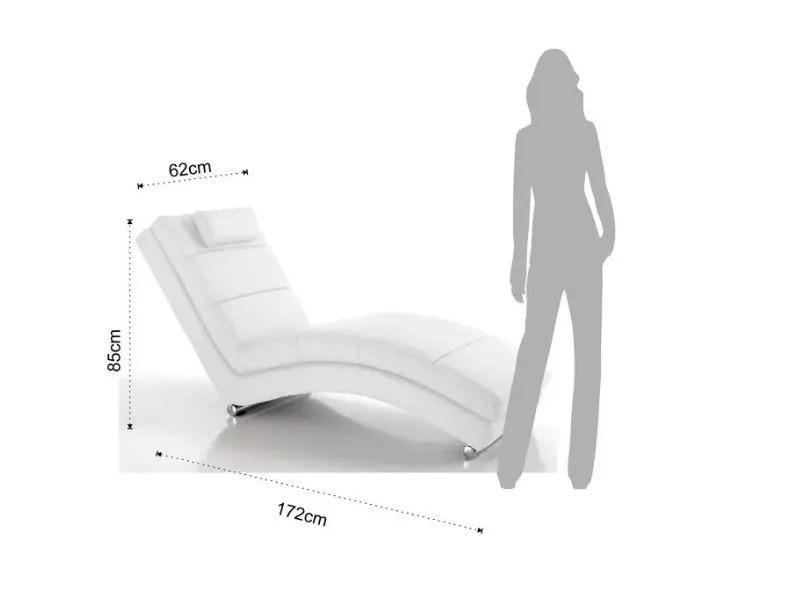 Poltrona con movimento relax Sofia chaise lougue in Ecopelle Tomasucci con forte sconto 