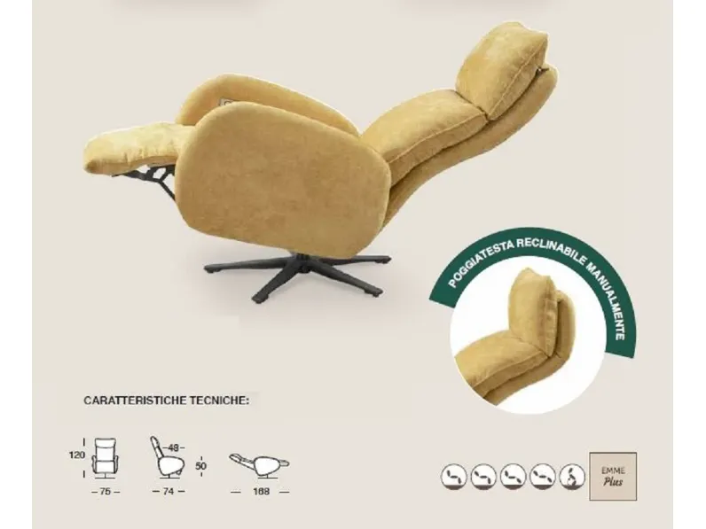 Poltrona relax Con movimento relax Ketty Il benessere a prezzo scontato