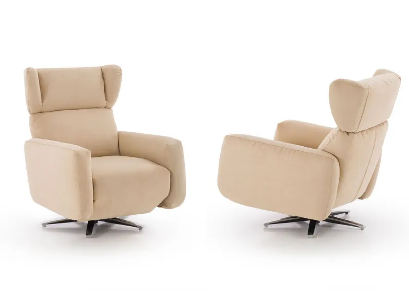Poltrona relax in Tessuto Iris outlet Diotti.com in offerta