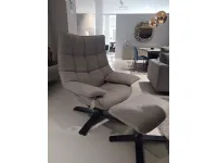 Poltrona relax Con poggiapiedi Re-vive quilted queen  Natuzzi a prezzo Outlet