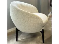 Poltrona con seduta fissa Poltroncina tonda emily di design Artigianale a prezzo Outlet 