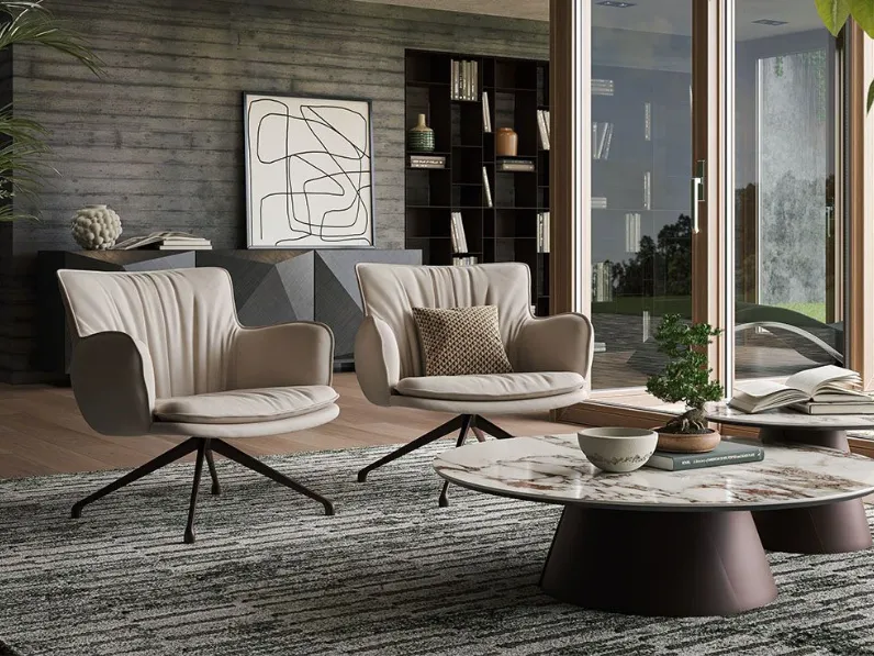 Poltrona con seduta fissa  rhonda lounge Cattelan italia in Offerta Outlet 