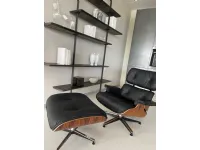 Poltrona in stile moderna Poltrona con pouf lounge chair eames  Alivar in Offerta Outlet