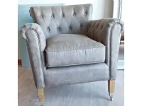 Poltrona in Ecopelle Denmark Artigianale in Offerta Outlet