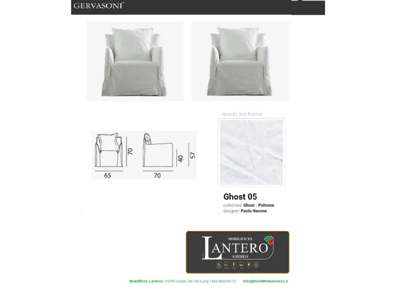 Poltrona modello Coppia poltroncine ghost Gervasoni in offerta
